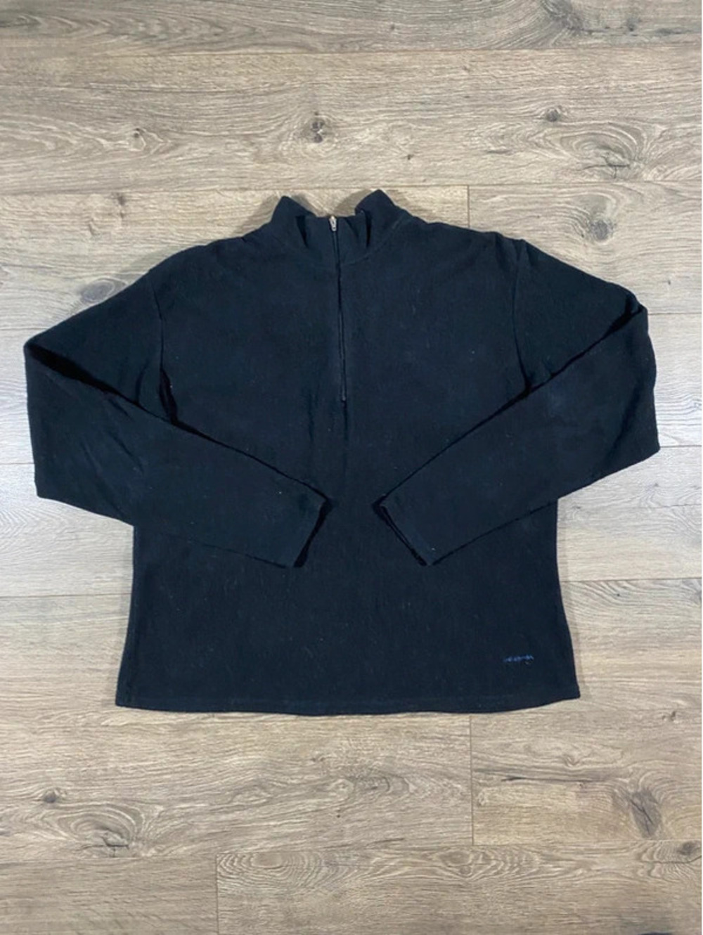 Vintage 2000 Patagonia Capilene Womens L Black Expedition Fleece 1/4 Zip 43482
